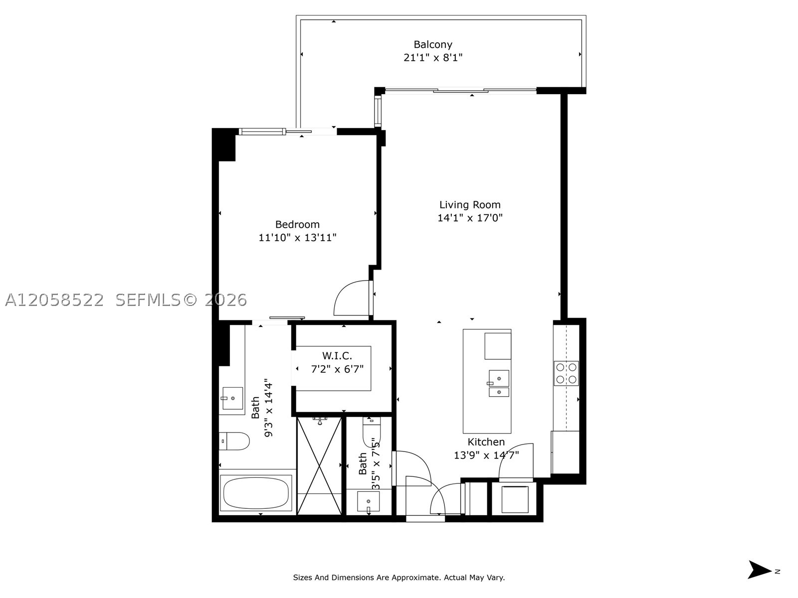 68 SE 6th St #2306, Miami FL 33131