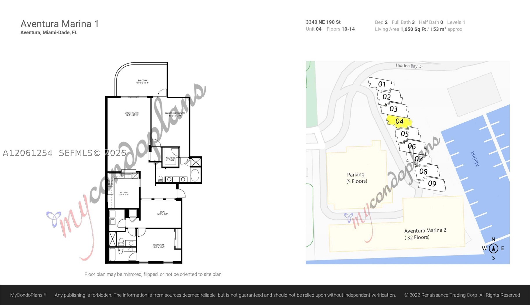 3340 NE 190th St #1304, Aventura FL 33180