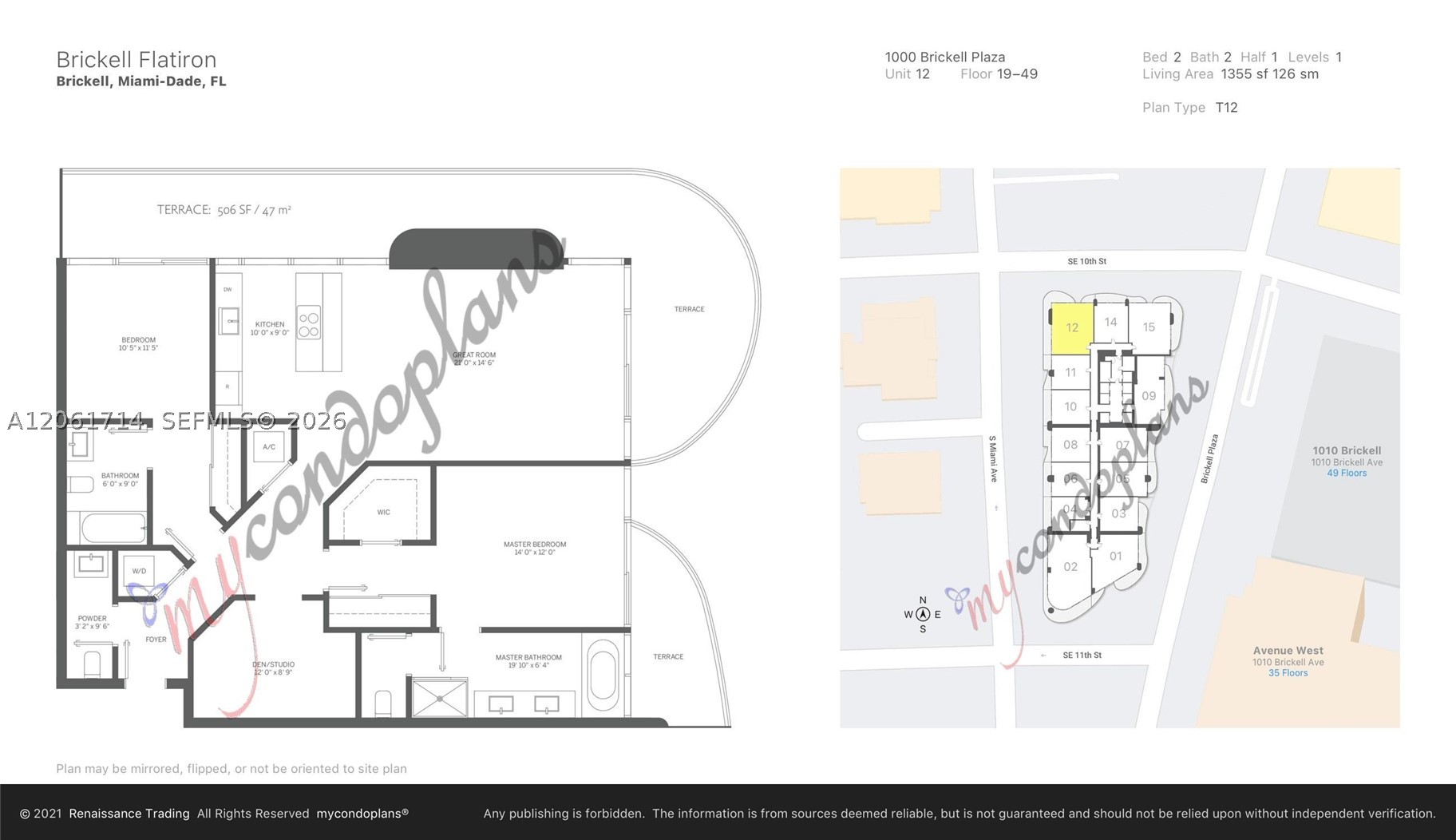 1000 Brickell Plz #2912, Miami FL 33131