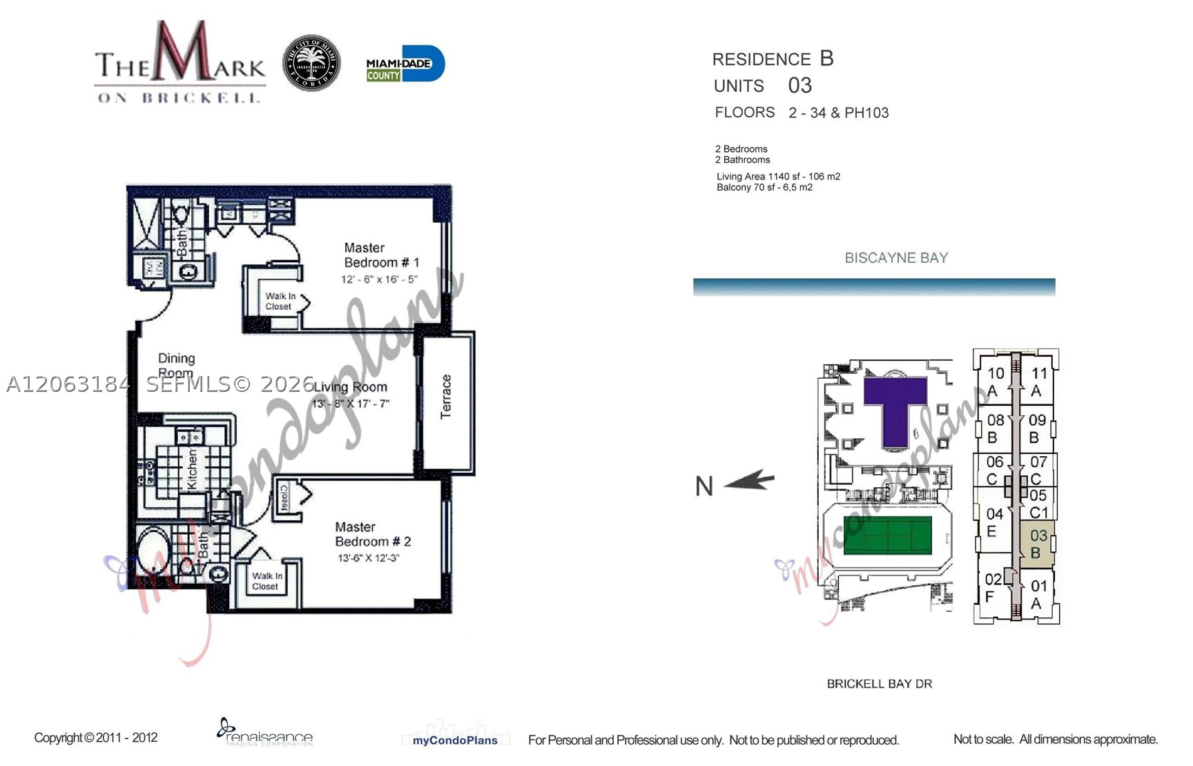 1155 Brickell Bay Dr #3403, Miami FL 33131