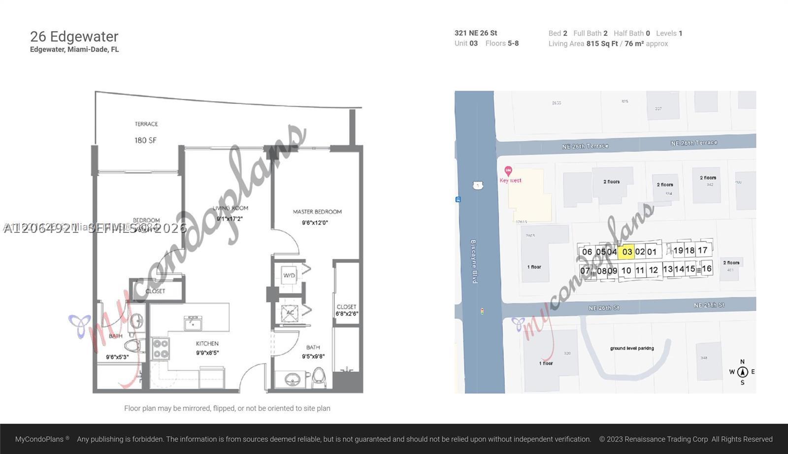 321 NE 26th #703, Miami FL 33137