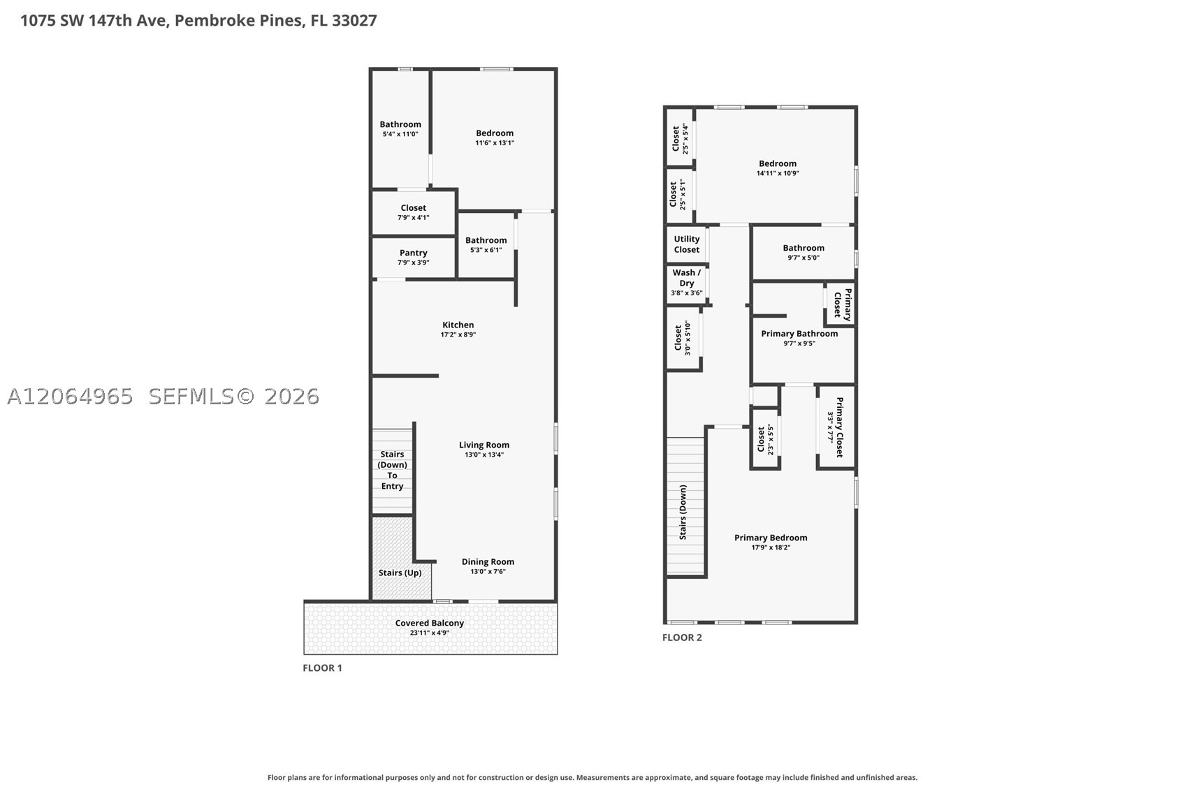 1075 SW 147 Ave #5601, Pembroke Pines FL 33027