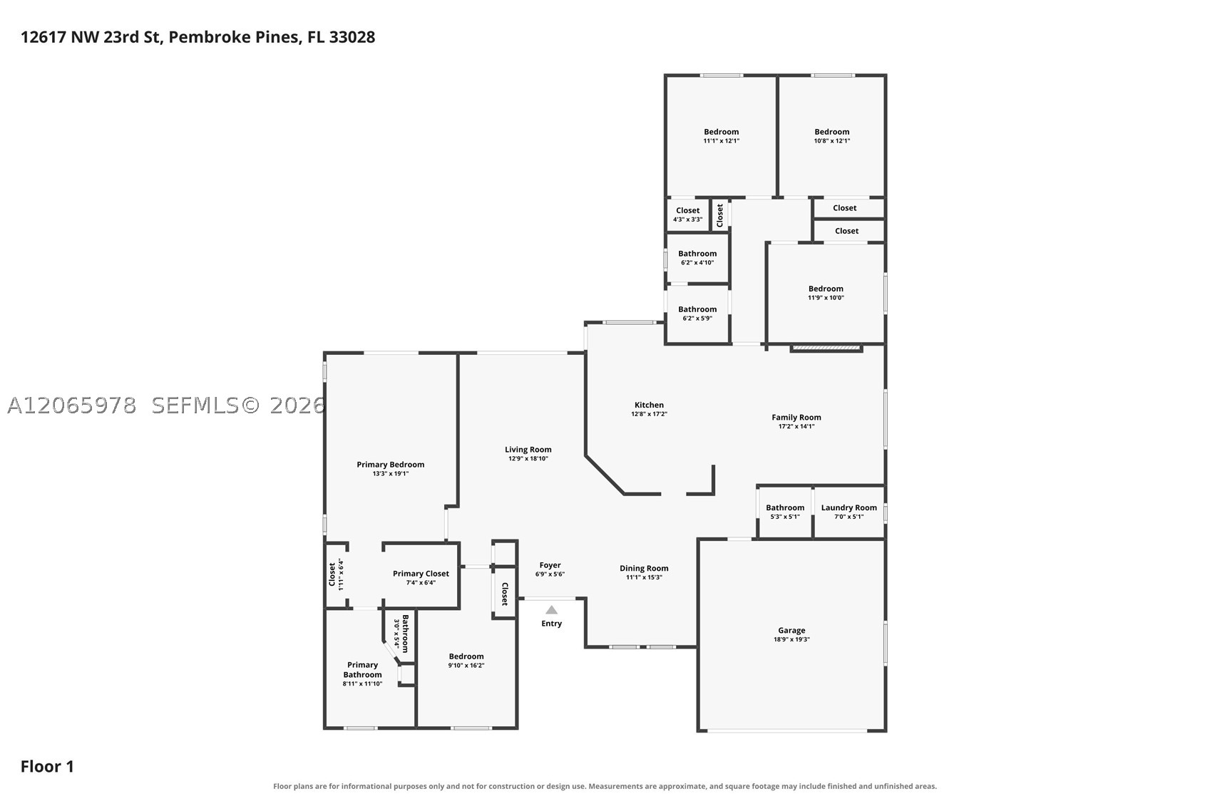 12617 NW 23rd St, Pembroke Pines FL 33028
