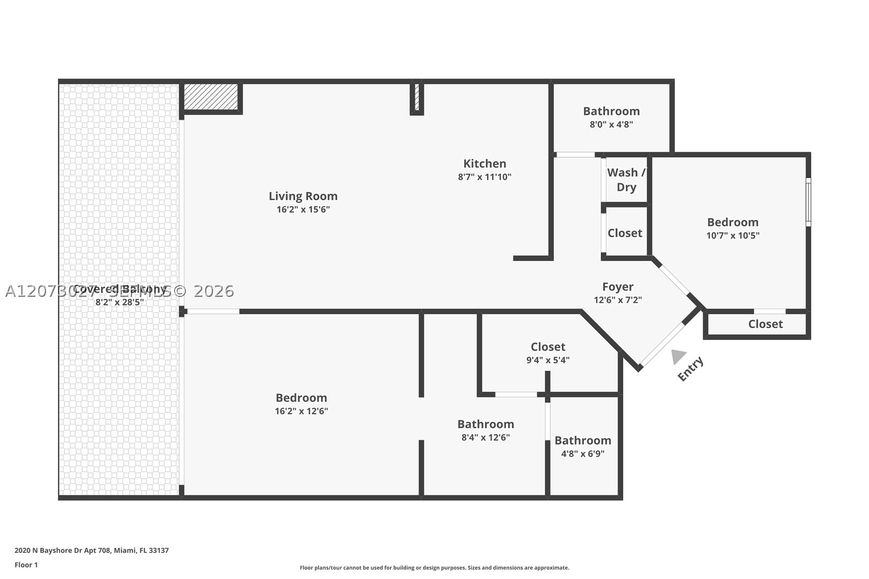 2020 N Bayshore Dr #708, Miami FL 33137