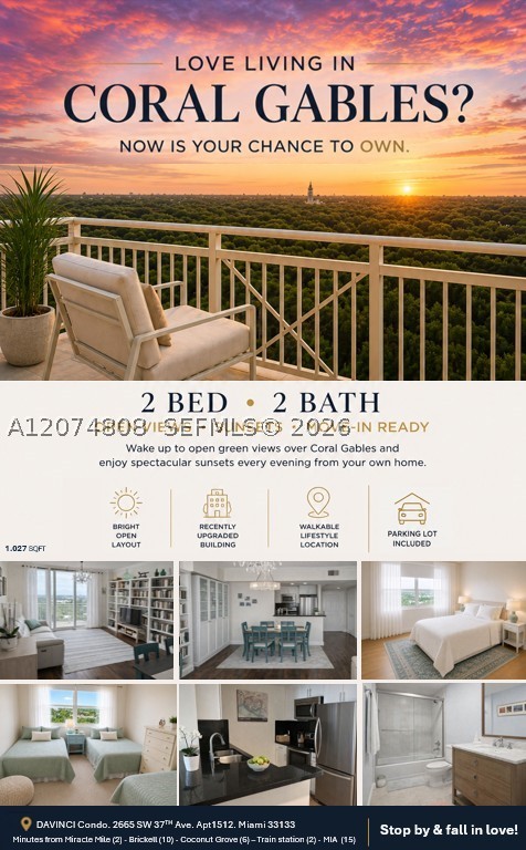 2665 SW 37th Ave #1512, Miami FL 33133