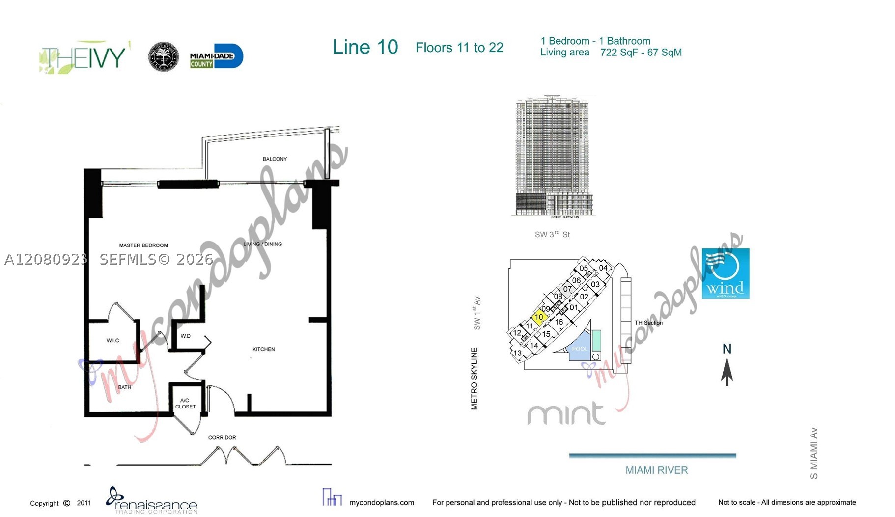 90 SW 3rd St #2210, Miami FL 33130