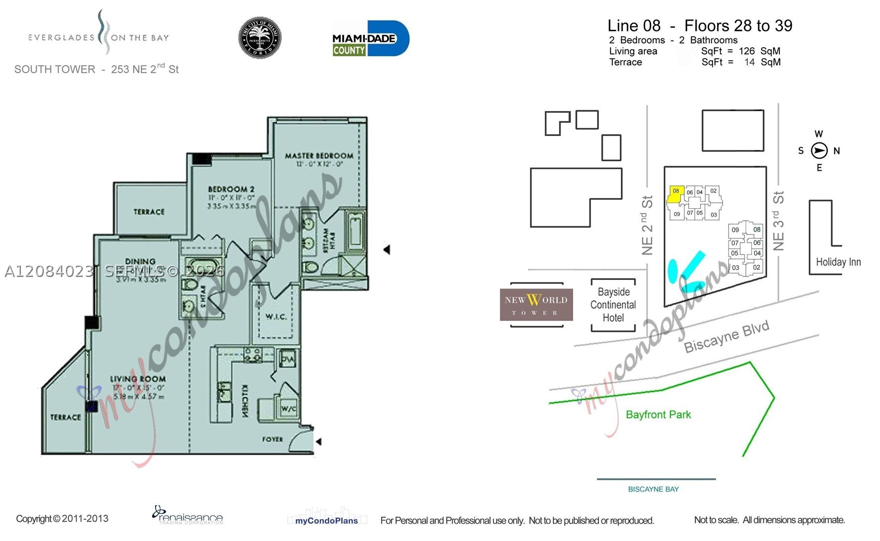 253 NE 2nd ST #3008, Miami FL 33132