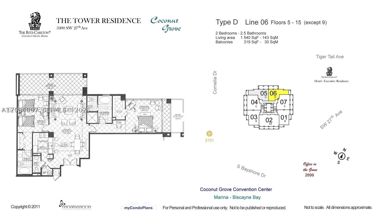 3400 SW 27th Ave #806, Miami FL 33133