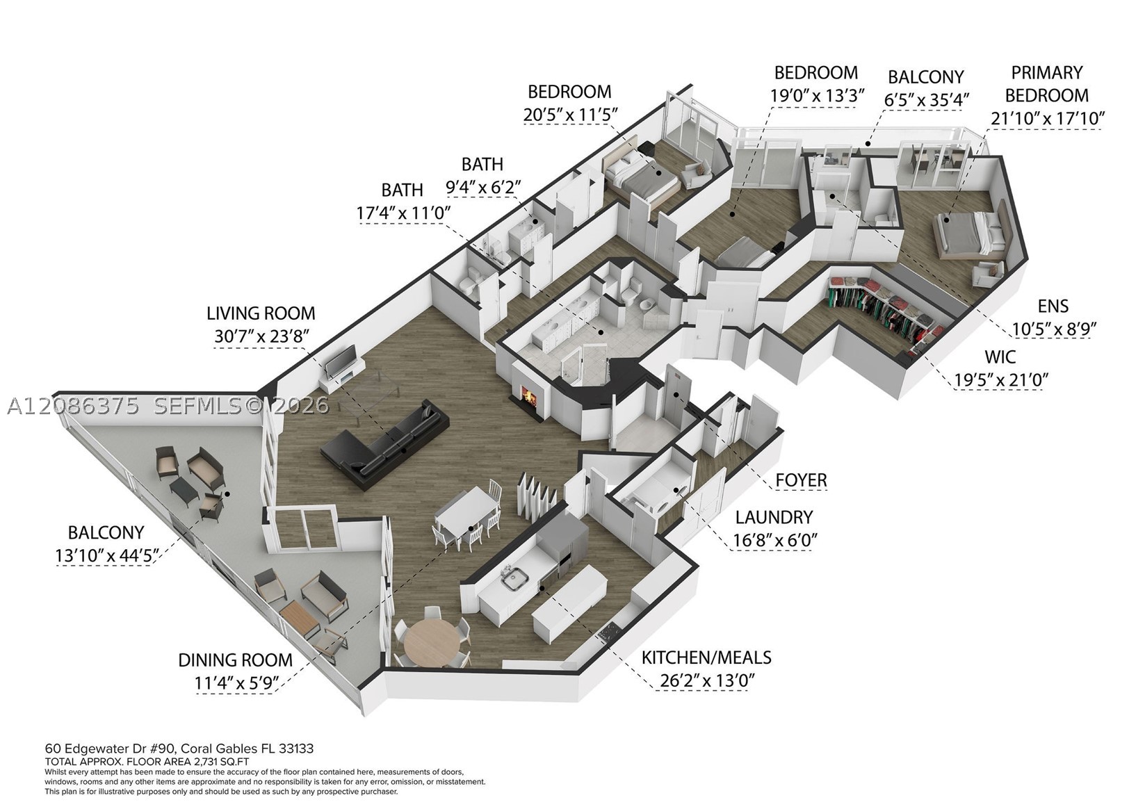 60 Edgewater Dr #9D, Coral Gables FL 33133