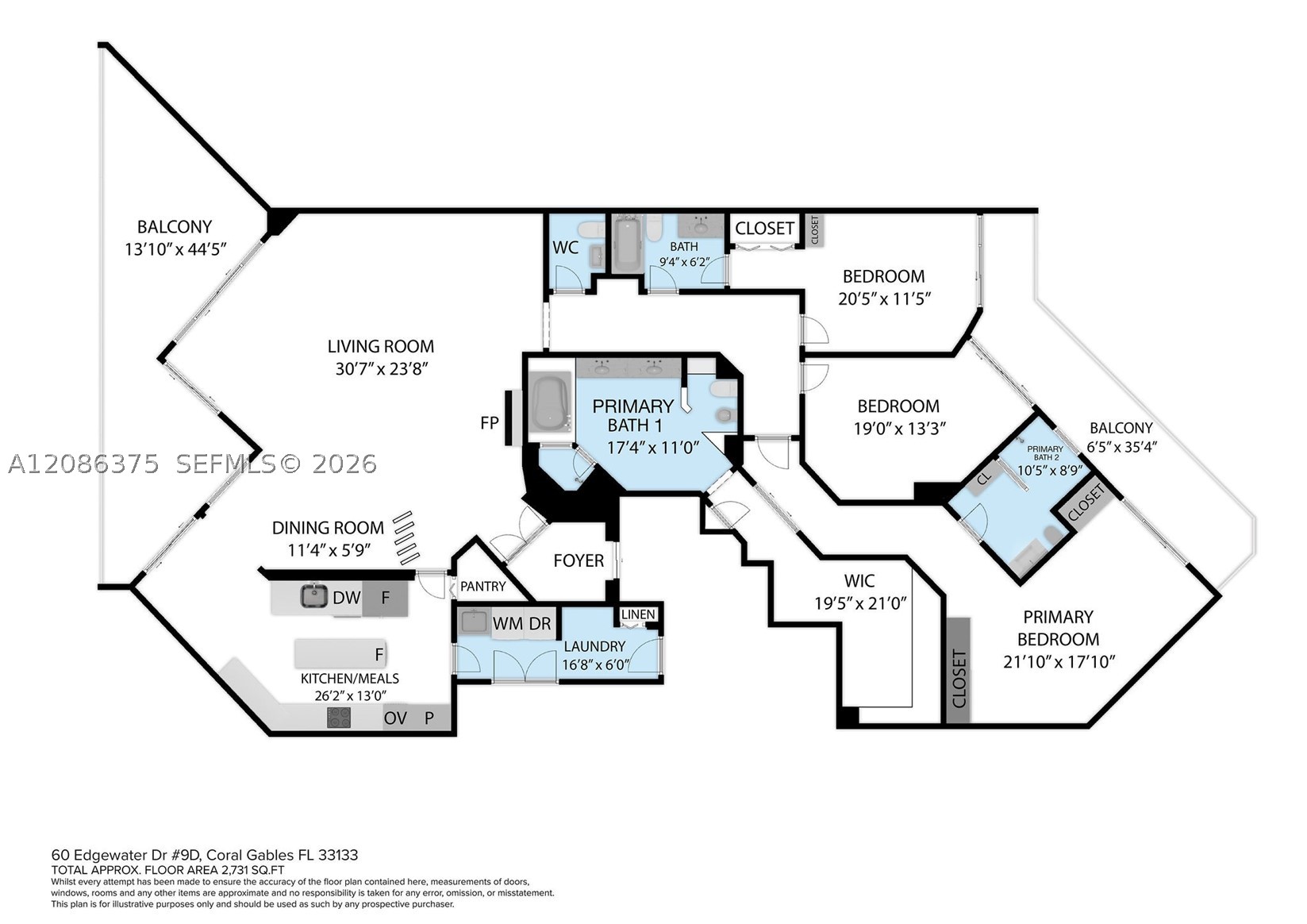 60 Edgewater Dr #9D, Coral Gables FL 33133