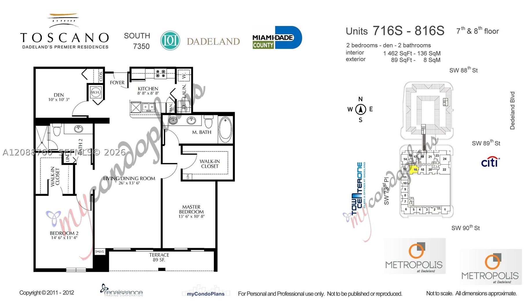 7350 SW 89th St #716S, Miami FL 33156