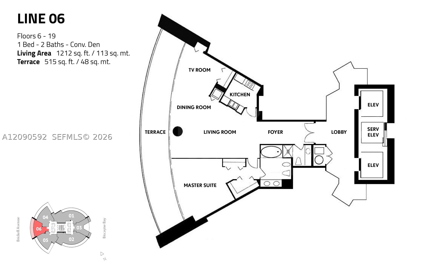 2127 SE Brickell Ave #1406, Miami FL 33129