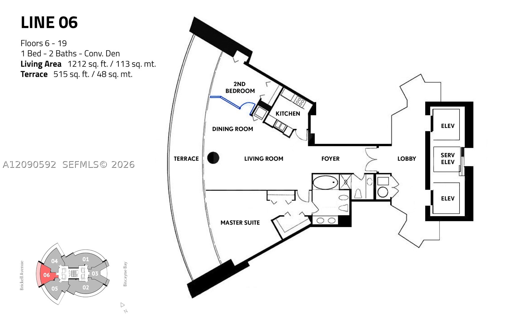 2127 SE Brickell Ave #1406, Miami FL 33129