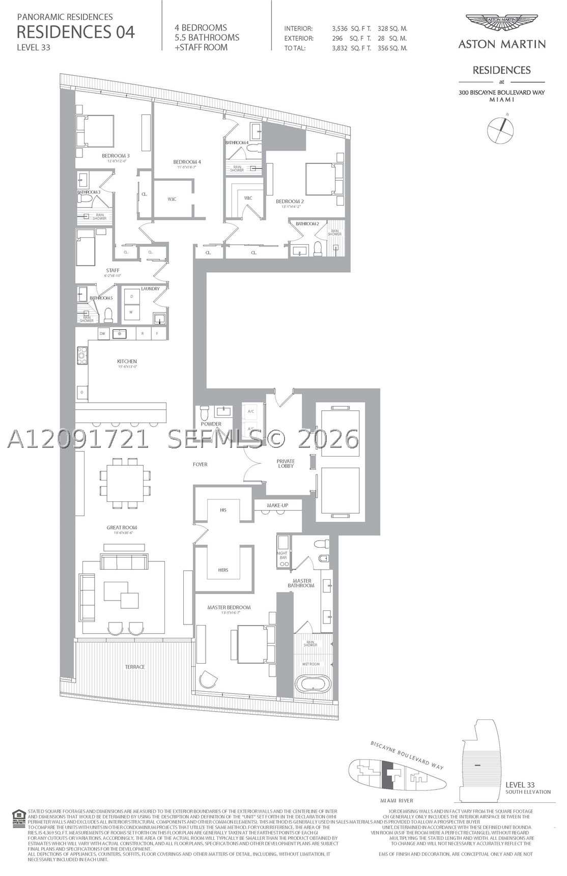 300 Biscayne Boulevard Way #3304C, Miami FL 33131