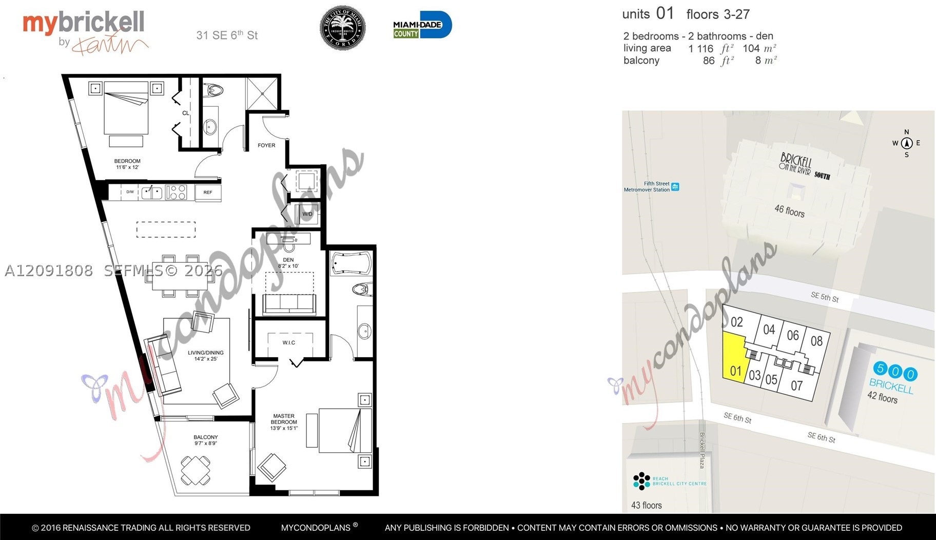 31 SE 6th St #1101, Miami FL 33131
