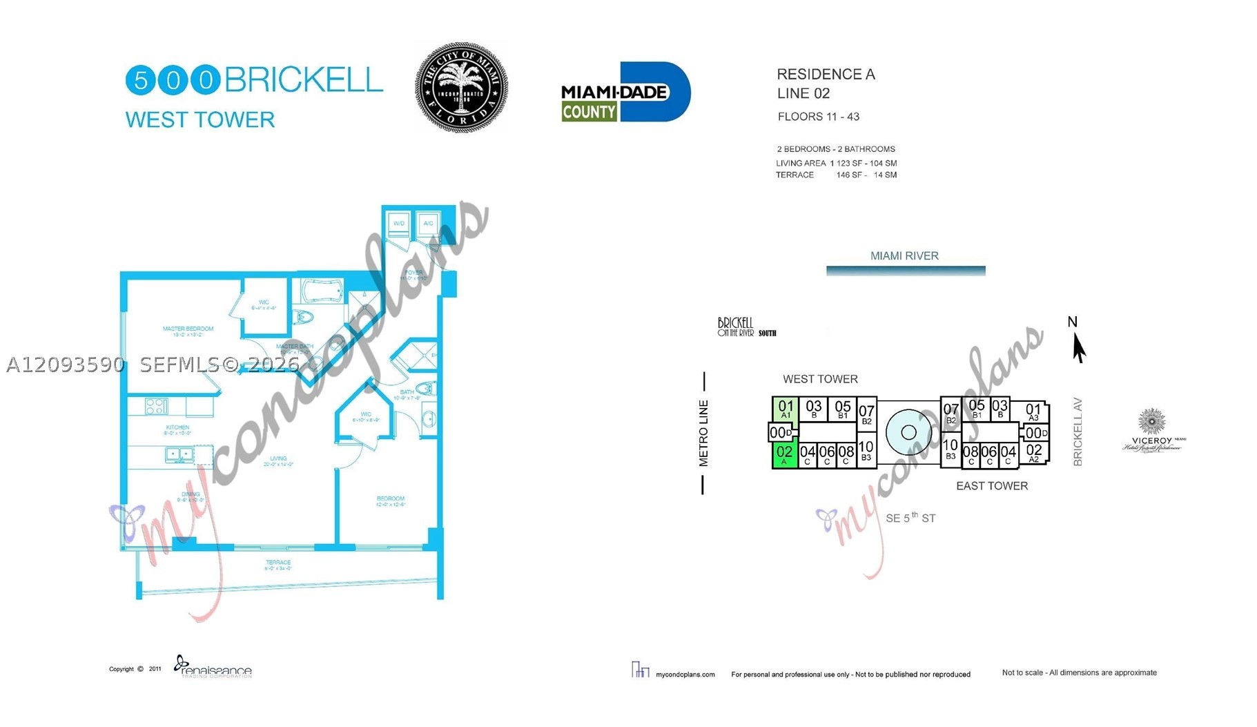 55 SE 6th St #1902, Miami FL 33131