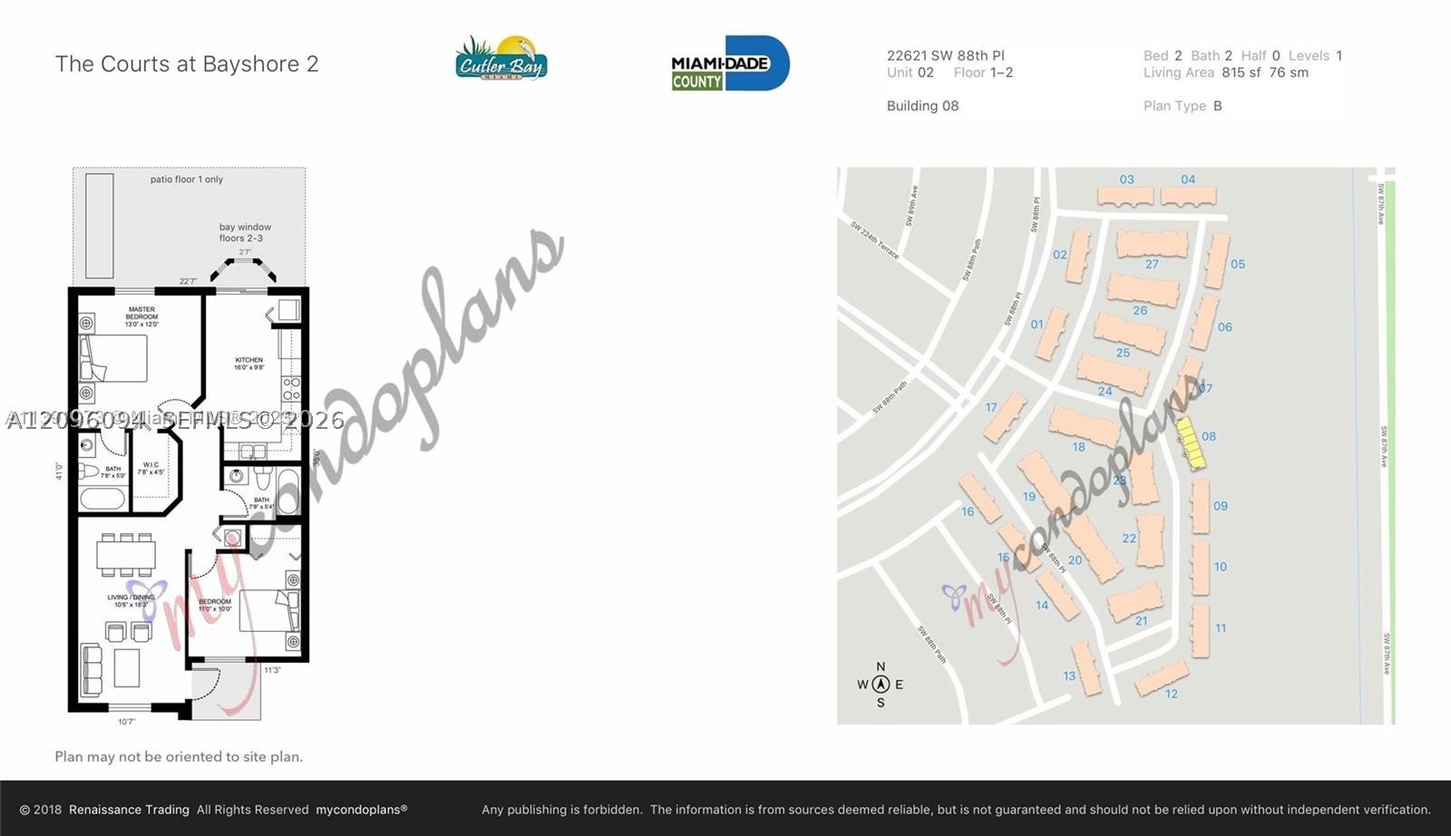 22621 SW 88th Pl #202-8, Cutler Bay FL 33190