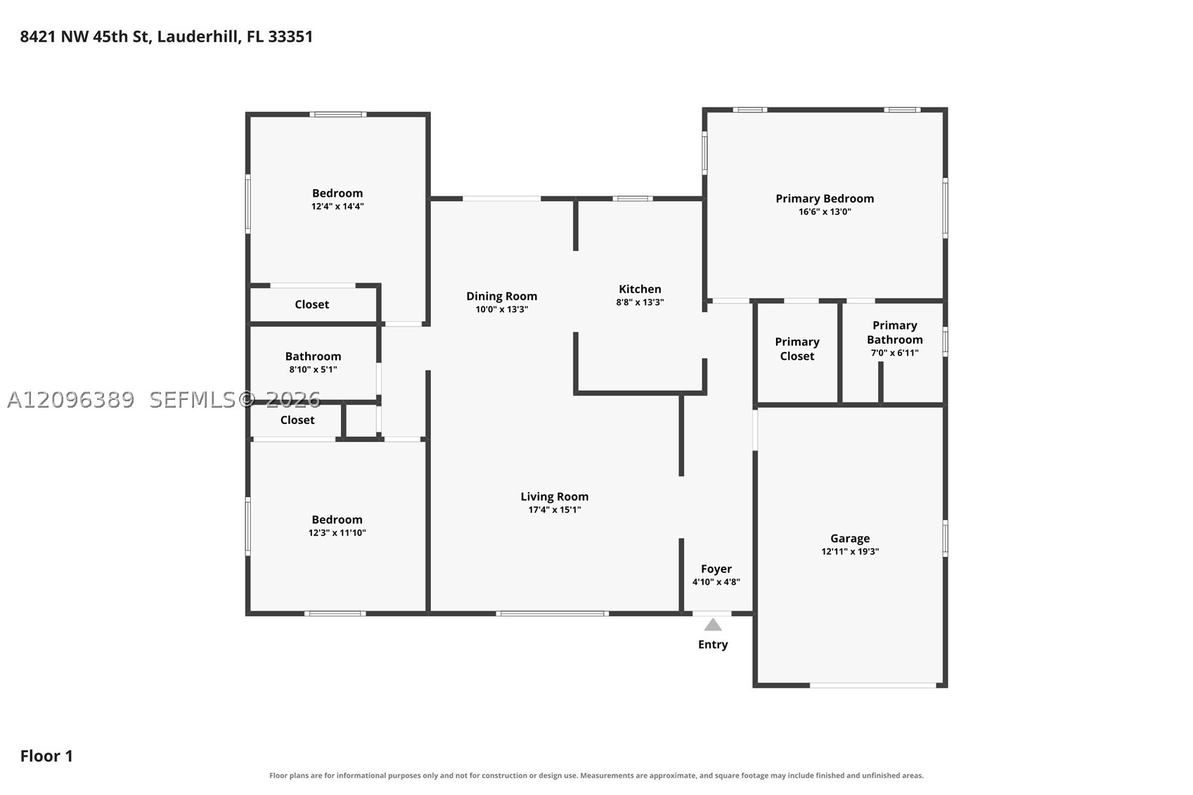 8421 NW 45th St, Lauderhill FL 33351