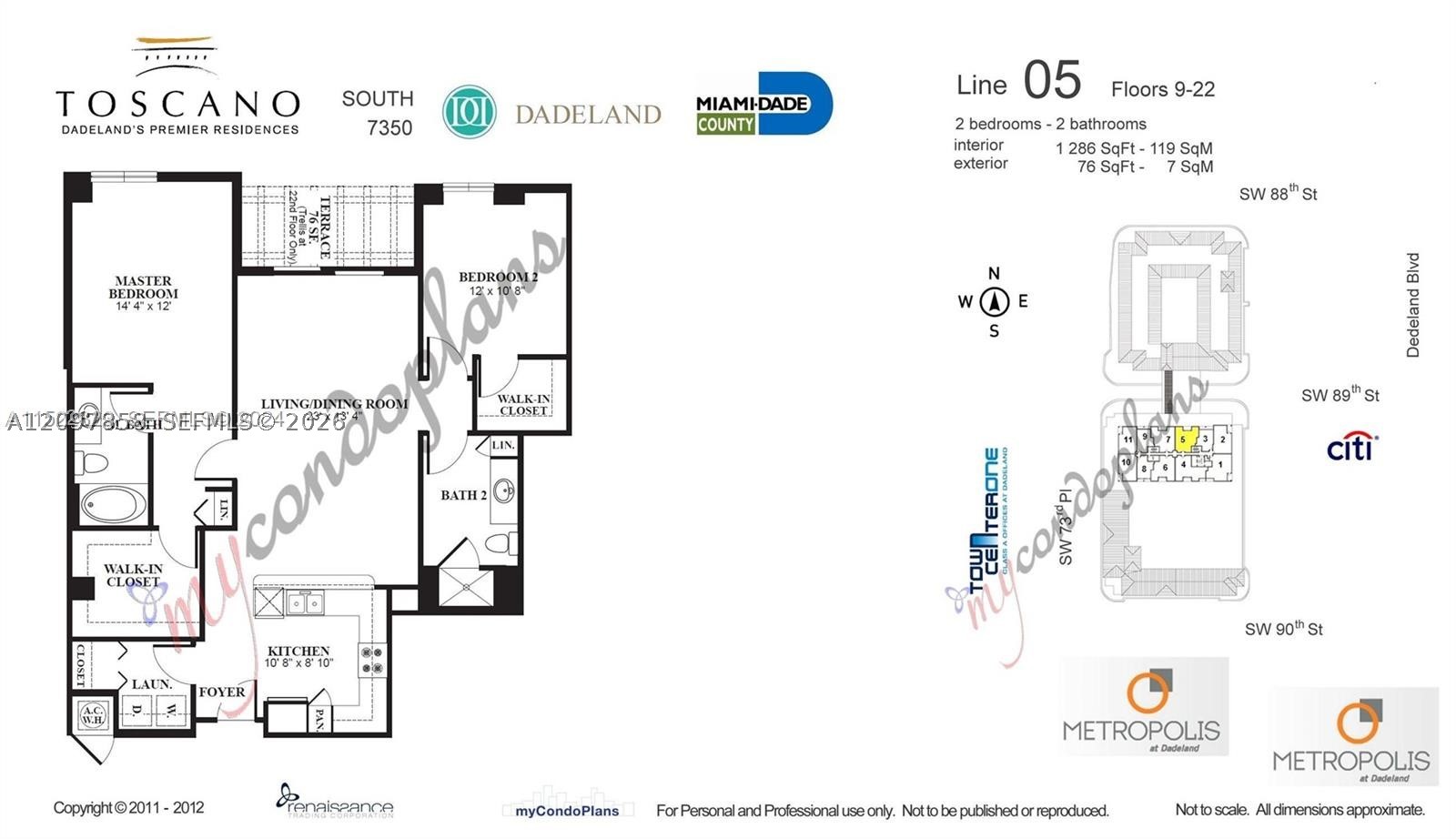 7350 SW 89th St #2005S, Miami FL 33156