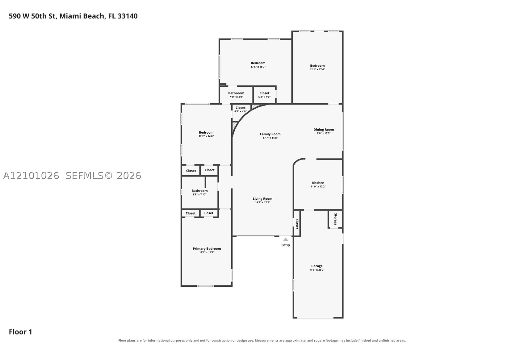 590 W 50th St, Miami Beach FL 33140