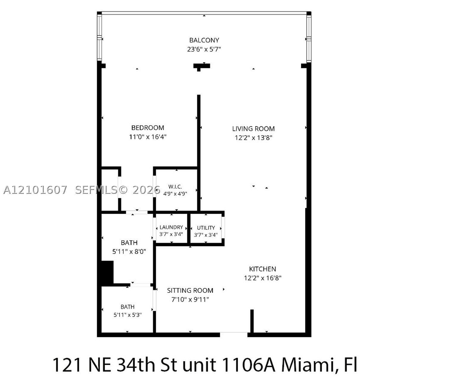 121 NE 34th St #1106A, Miami FL 33137