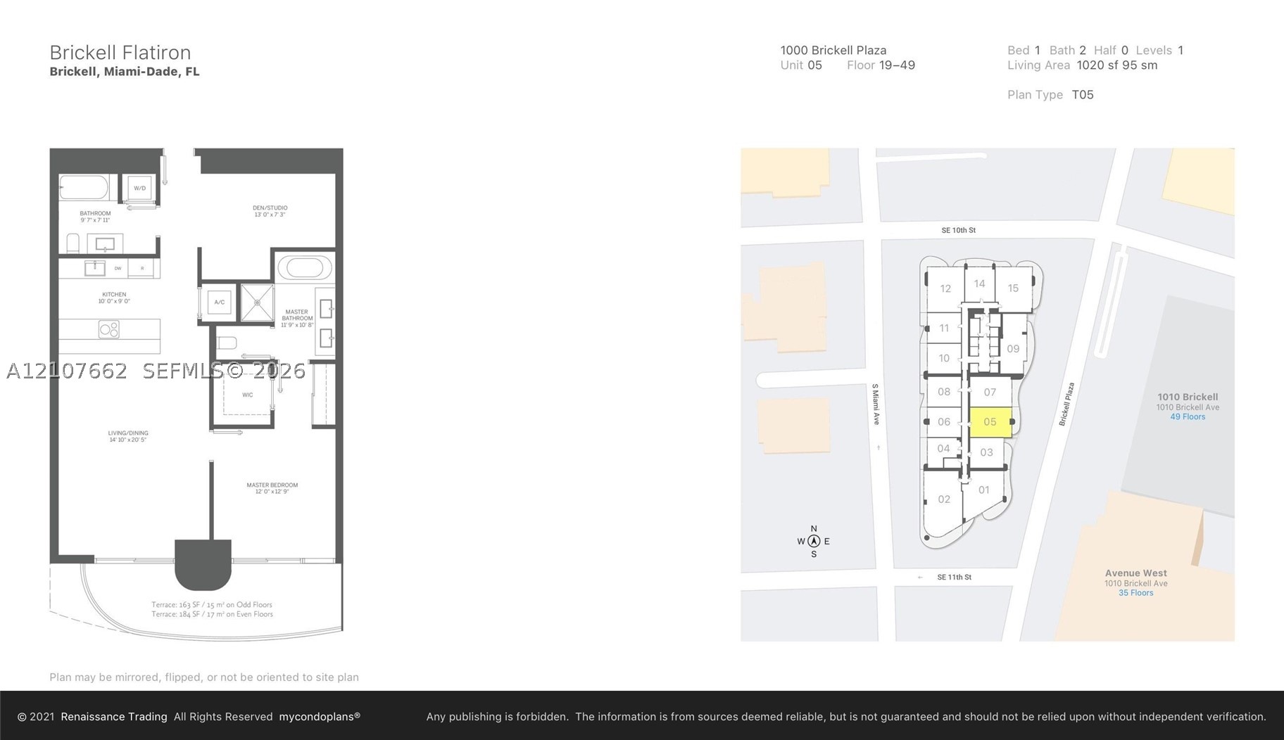 1000 Brickell Plz #2005, Miami FL 33131