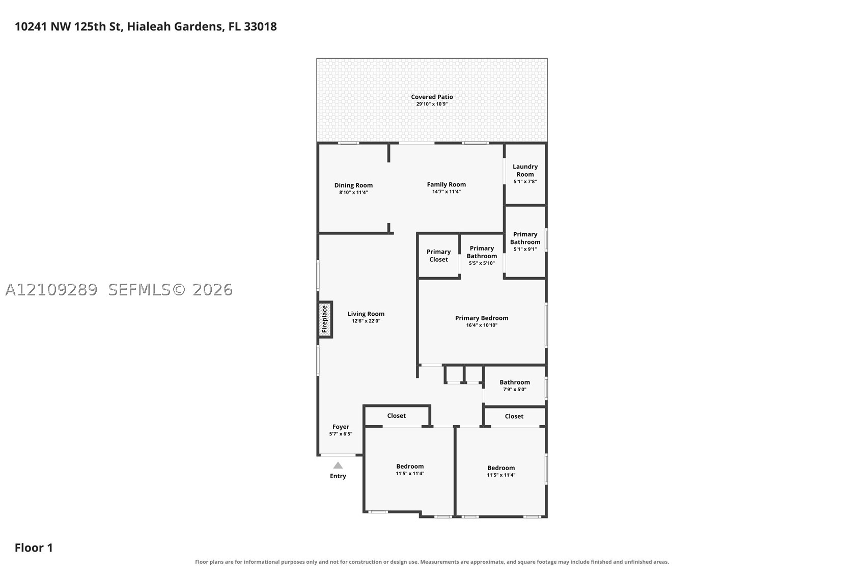 10241 NW 125th St, Hialeah Gardens FL 33018