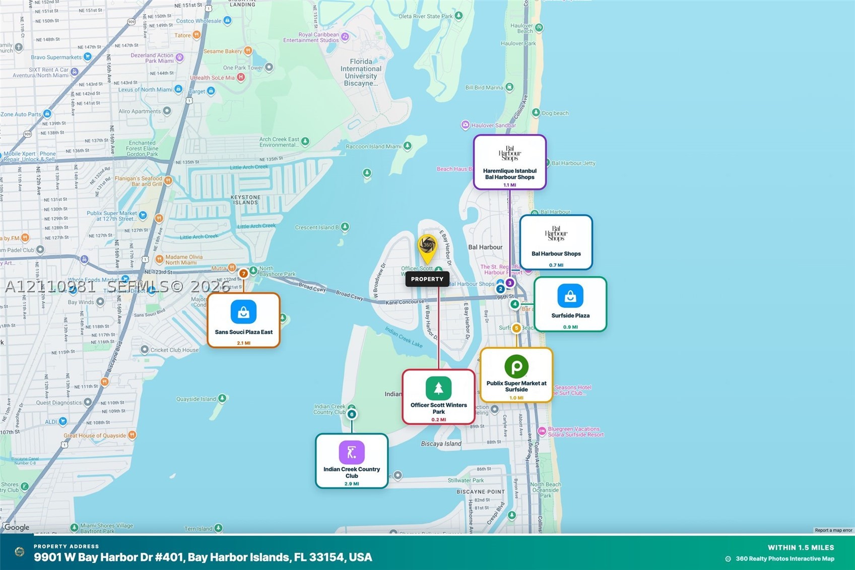9901 W Bay Harbor Dr #401, Bay Harbor Islands FL 33154