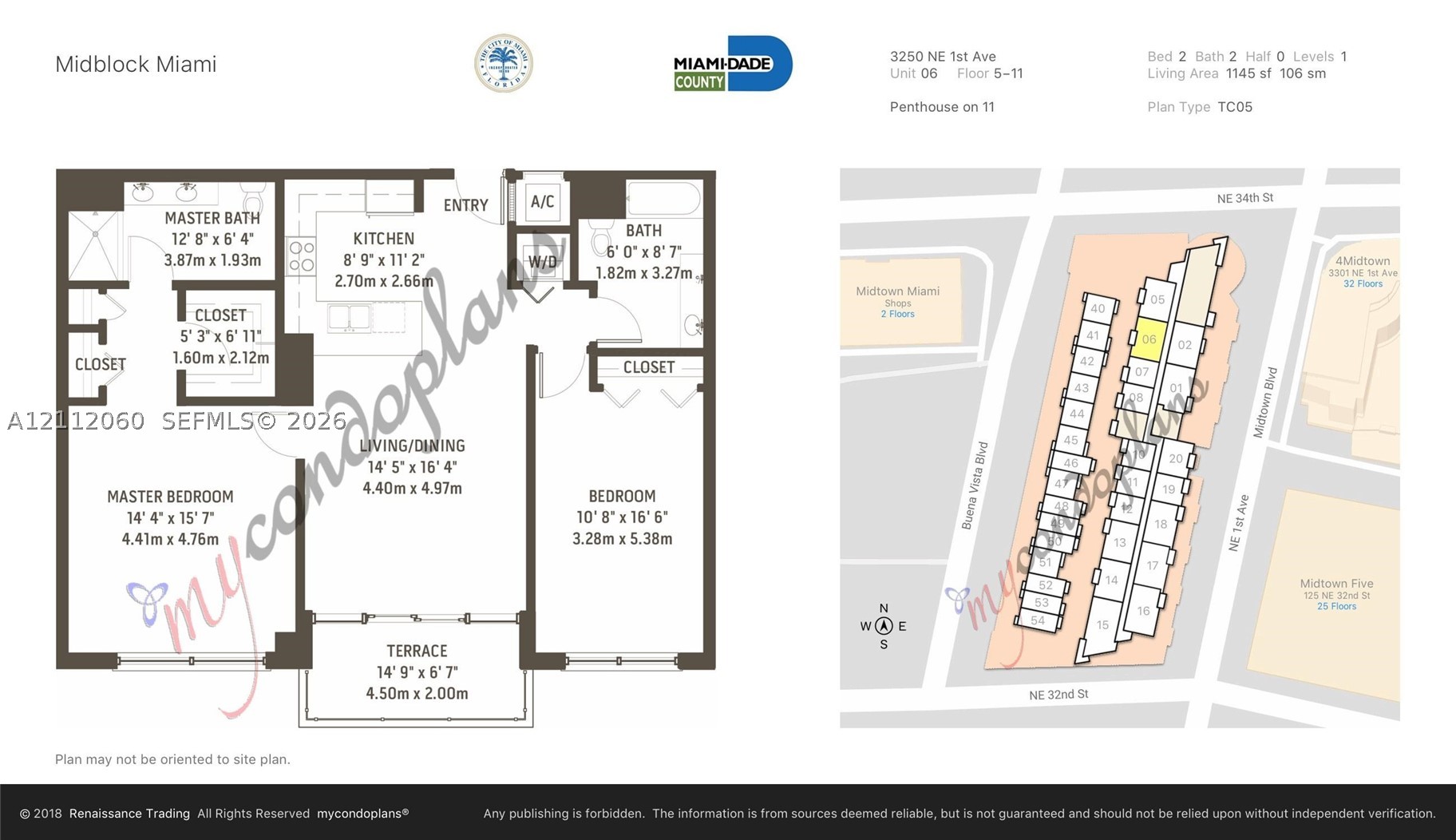 3250 NE 1st Ave #1106, Miami FL 33137