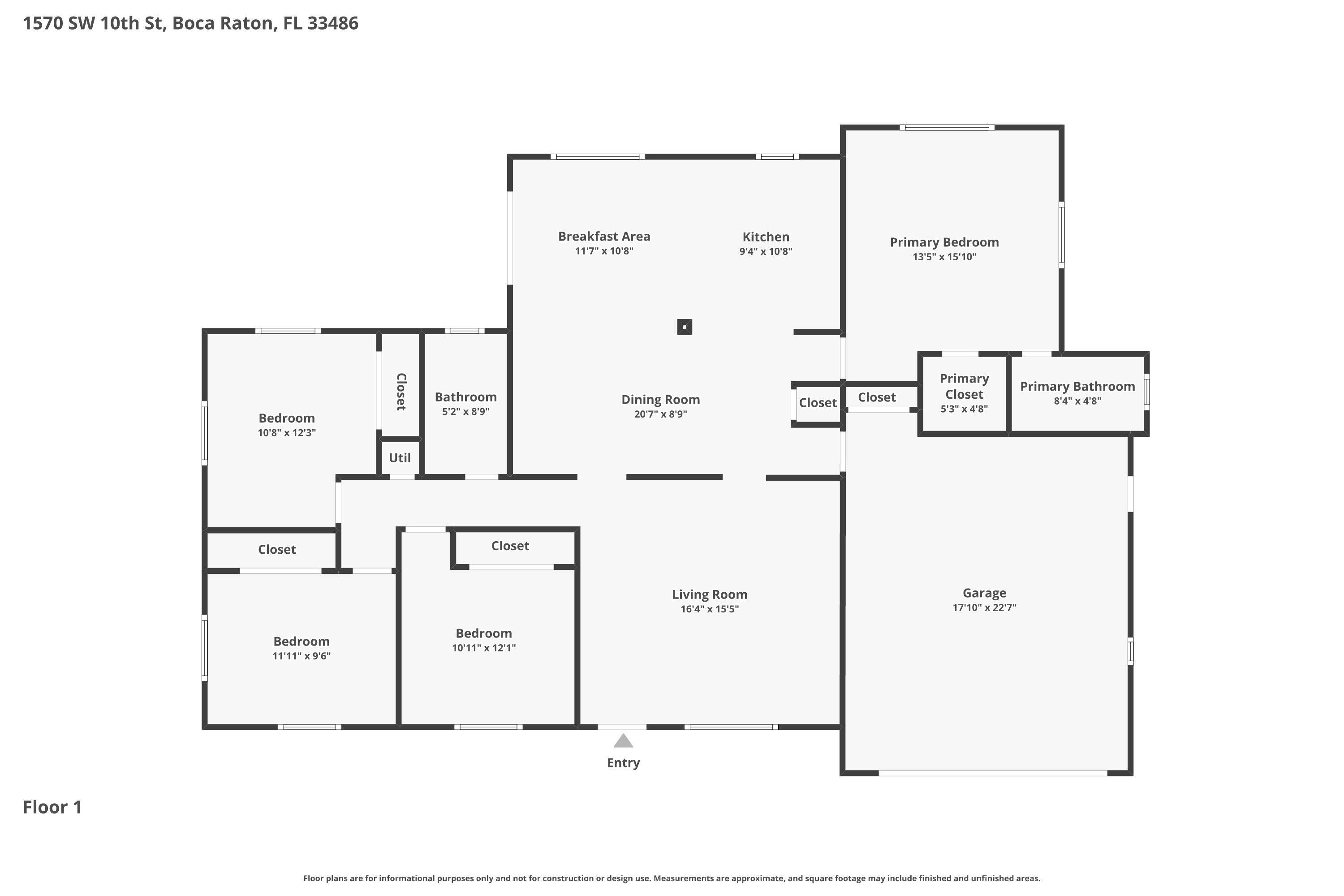1570 SW 10th, Boca Raton FL 33486