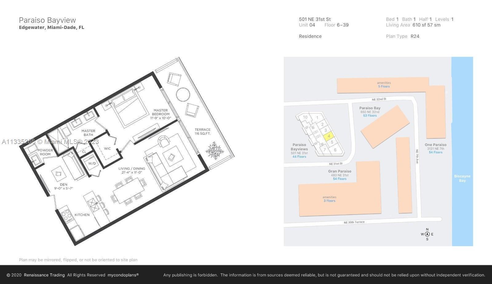 501 NE 31st #1604, Miami FL 33137