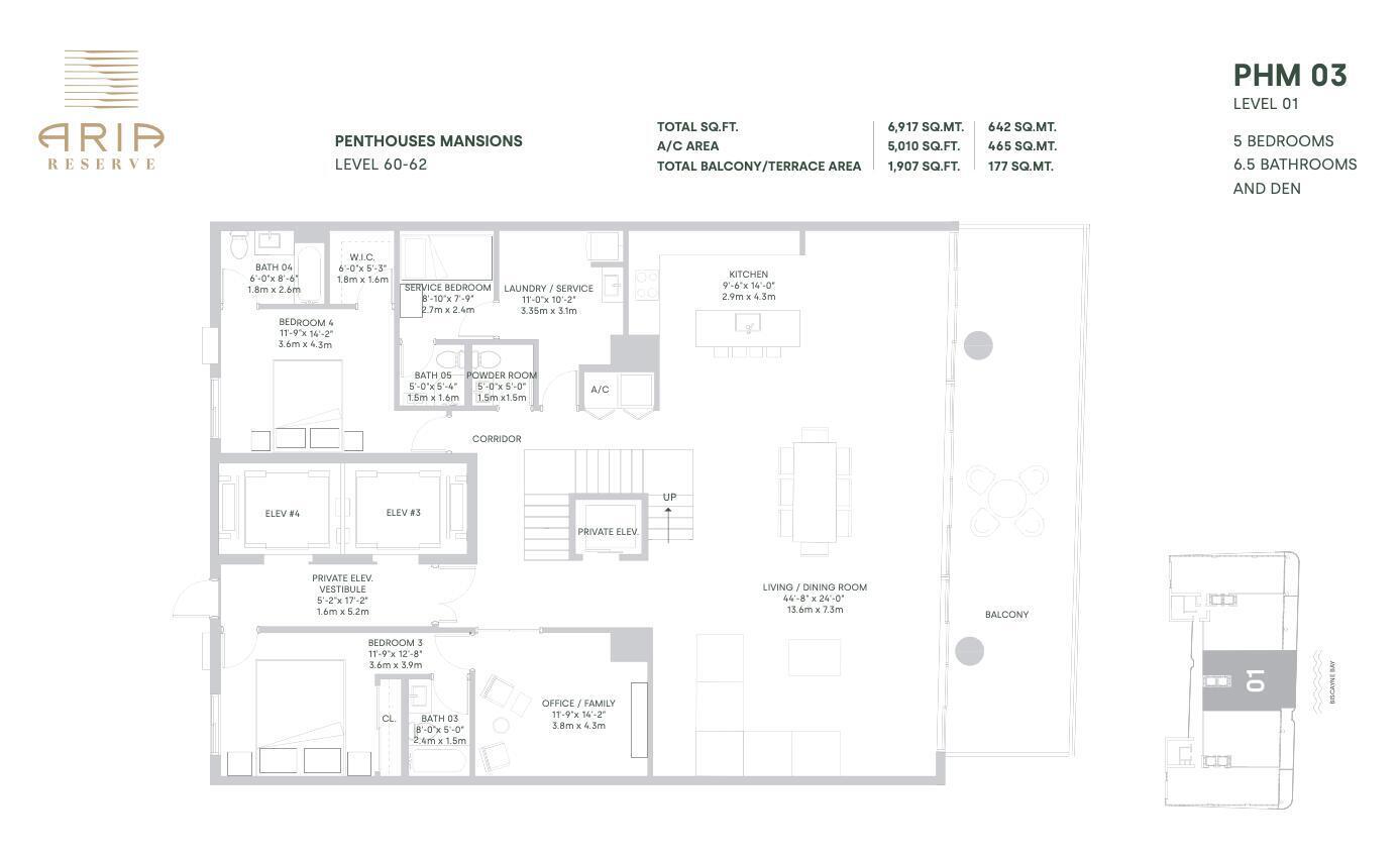 700 NE 24th #Penthouse Mansion-6003, Miami FL 33137