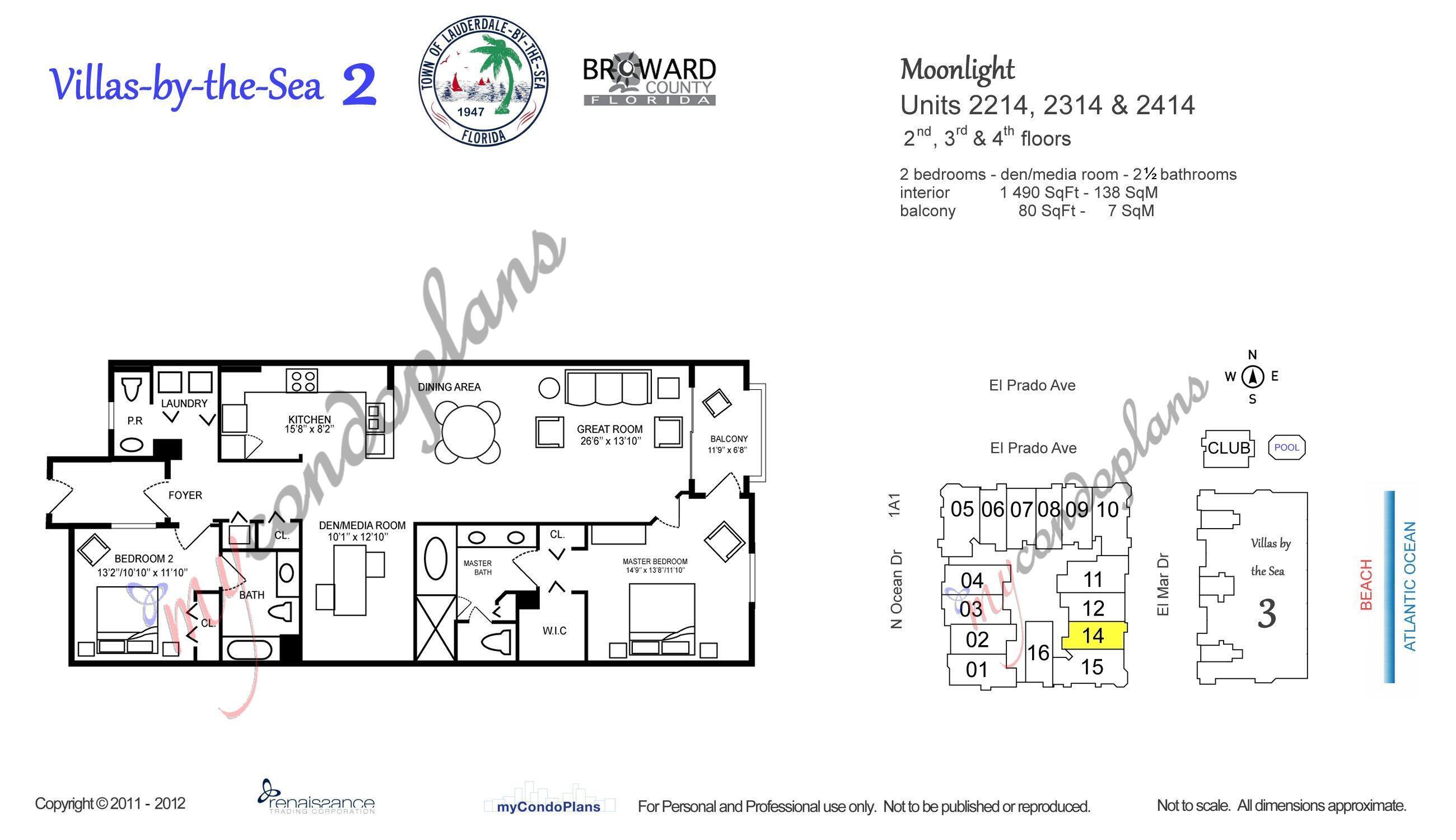 4445 El Mar #2414, Lauderdale By The Sea FL 33308