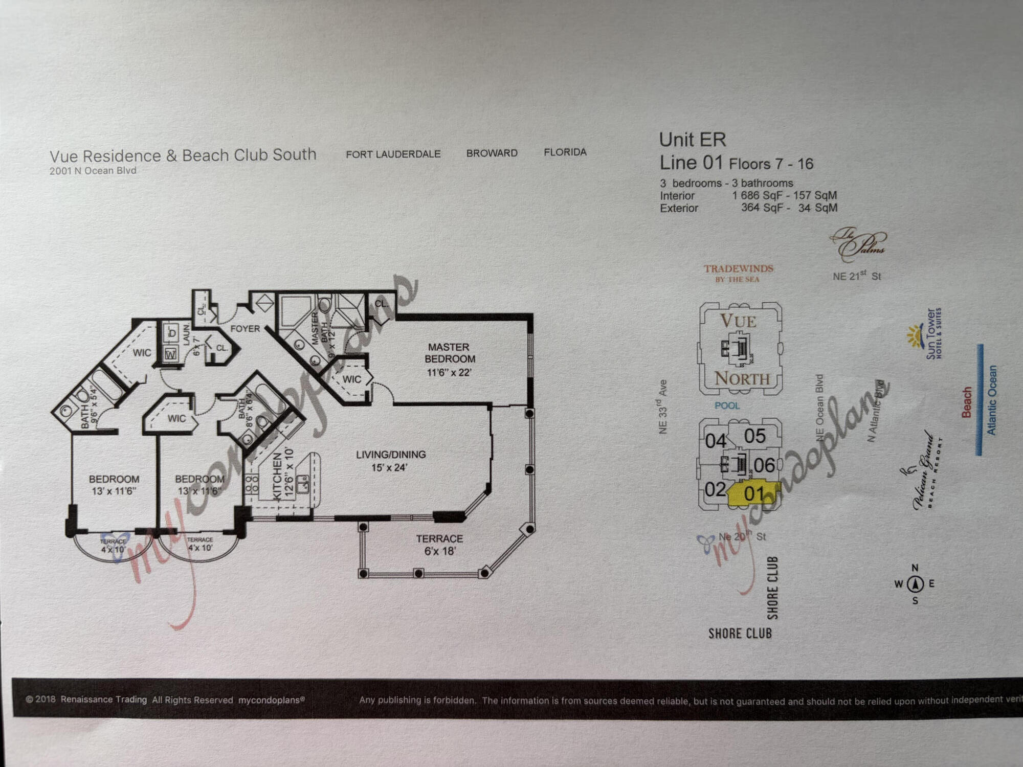 2001 N Ocean #Apt 1201, Fort Lauderdale FL 33305