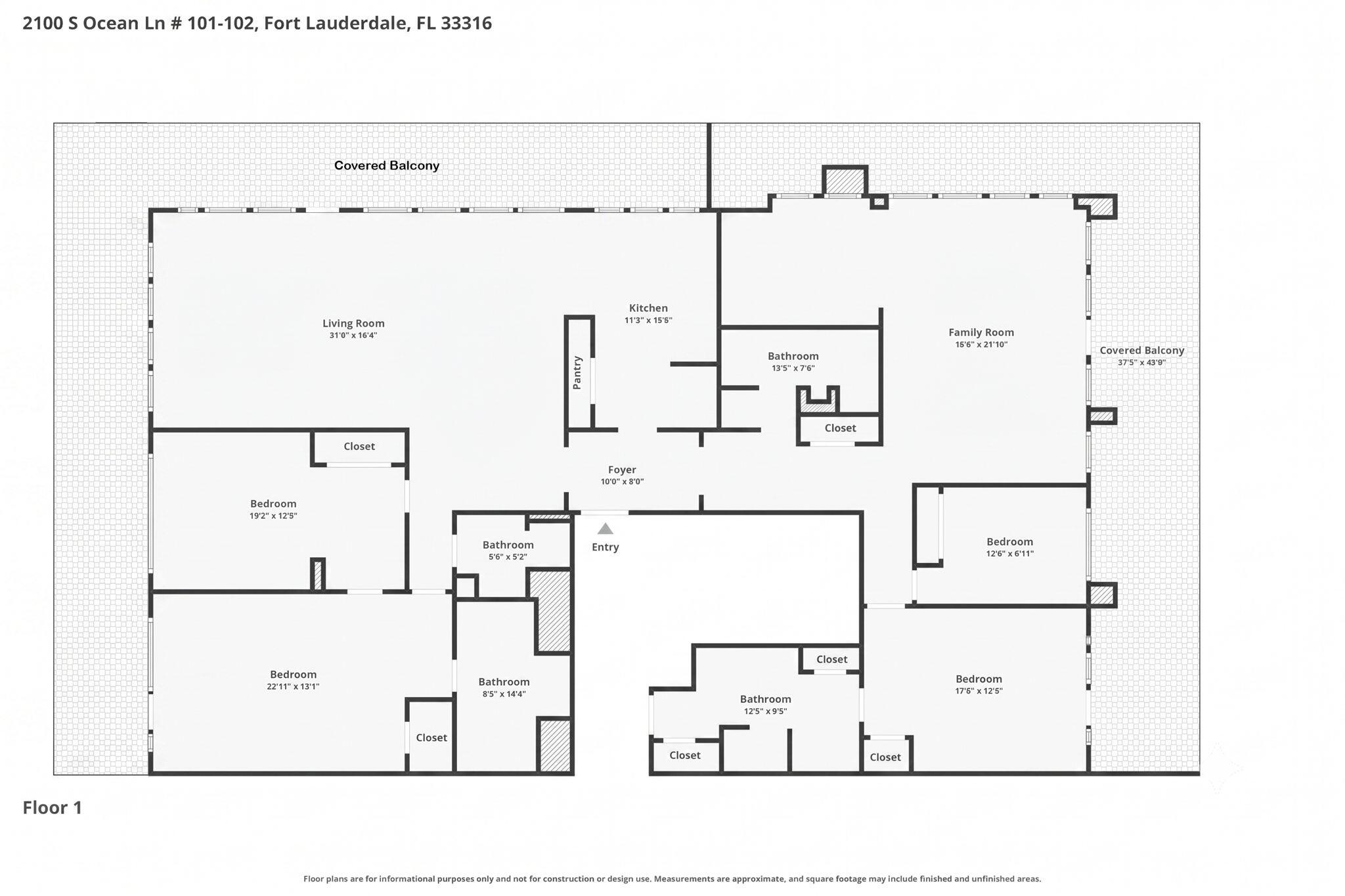2100 S Ocean #101-102, Fort Lauderdale FL 33316