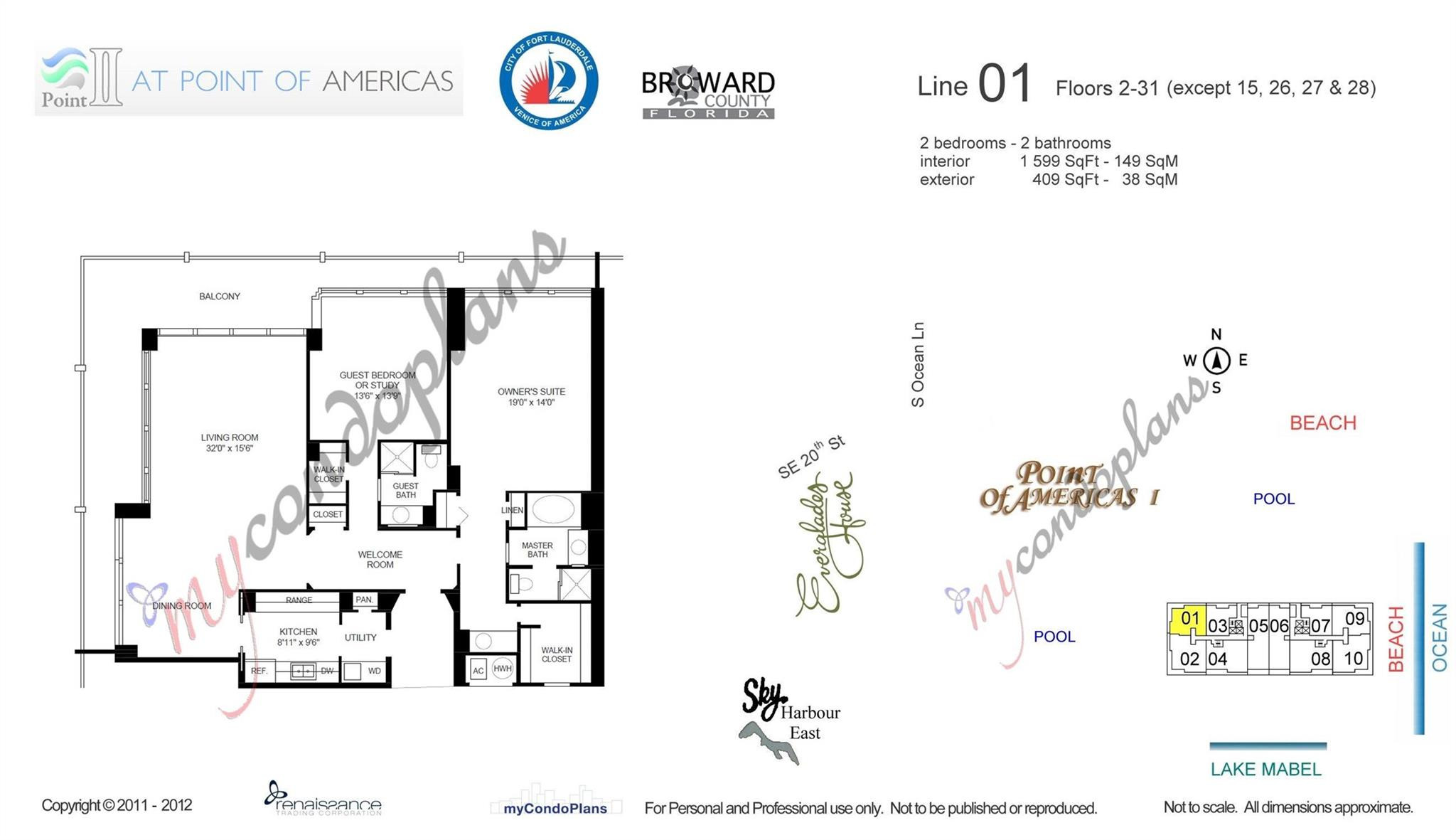 2200 S Ocean #1001, Fort Lauderdale FL 33316