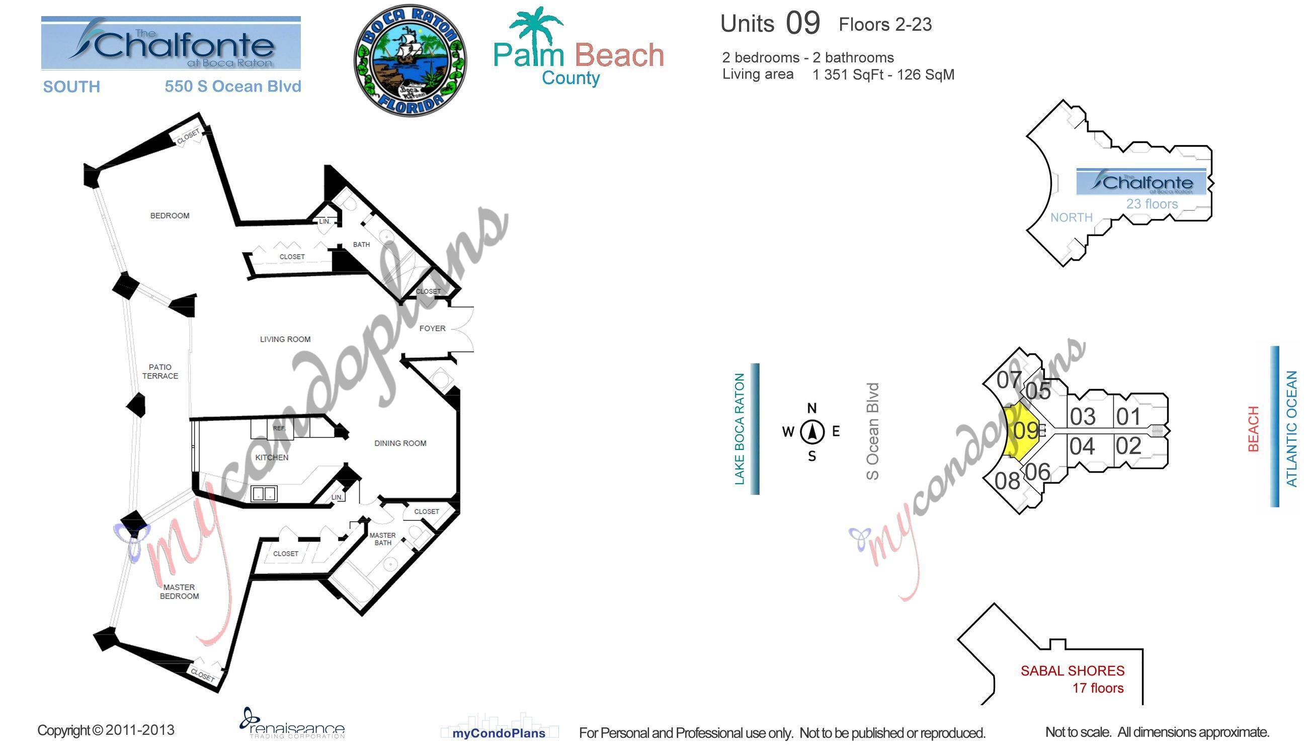 550 S Ocean #2209, Boca Raton FL 33432