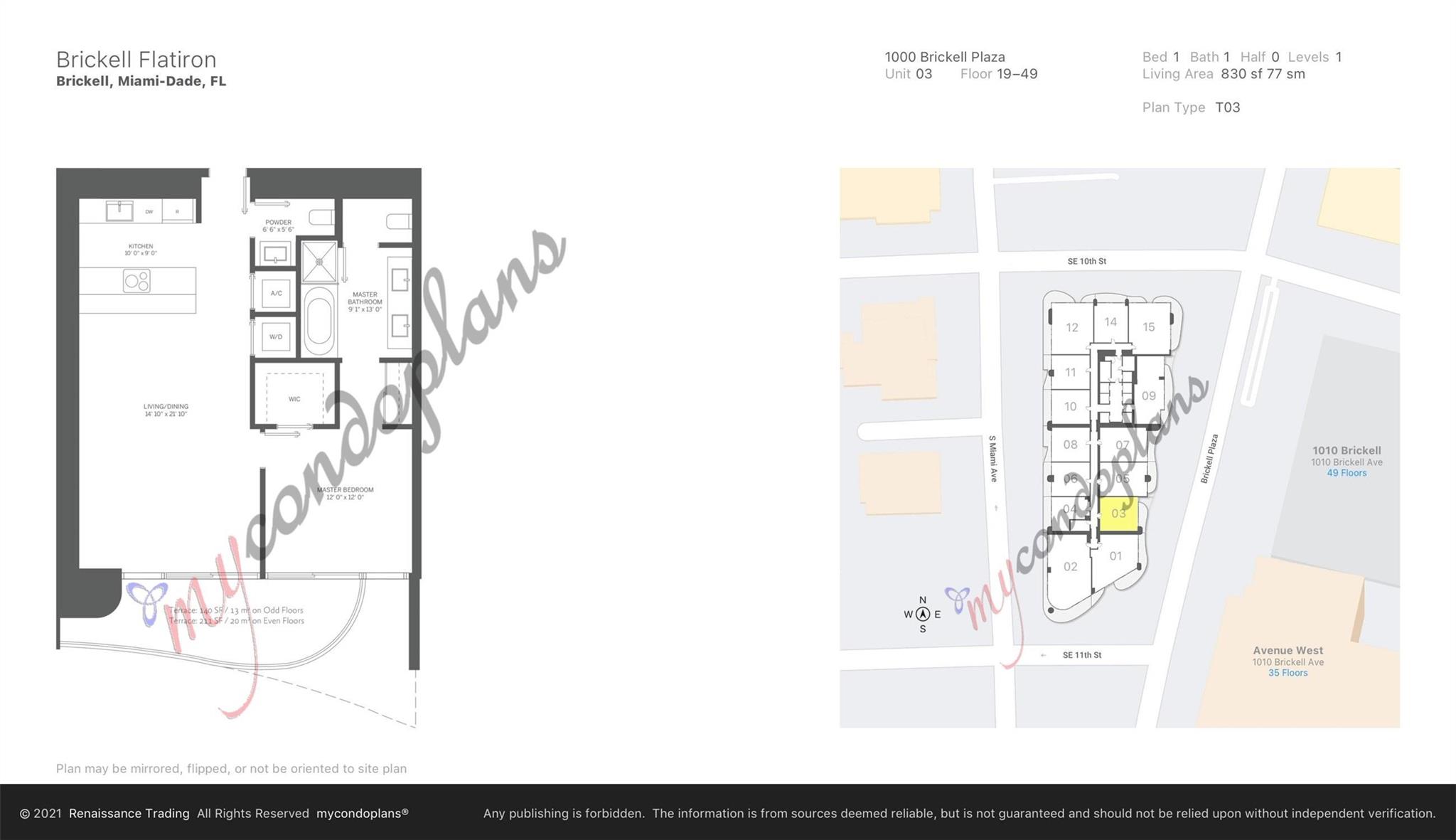 1000 Brickell Plz #3103, Miami FL 33131