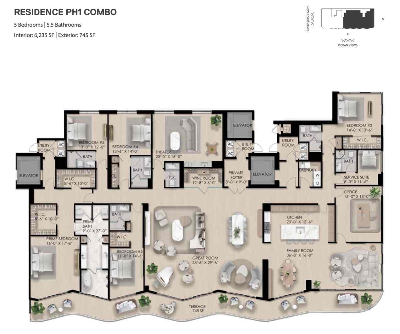 521 E Las Olas #Ph 2/ Ph 3, Fort Lauderdale FL 33301