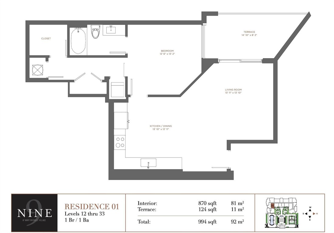 999 SW 1st #3301, Miami FL 33130