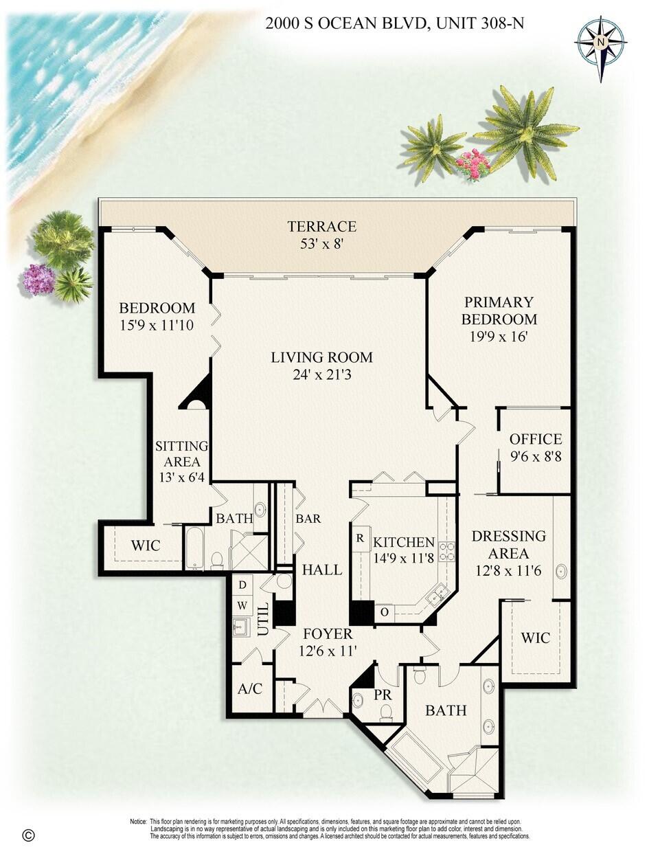 2000 S Ocean #308n, Palm Beach FL 33480