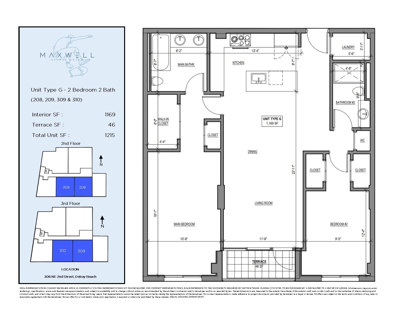 306 NE 2nd #Unit 208-209 & 309-310, Delray Beach FL 33483