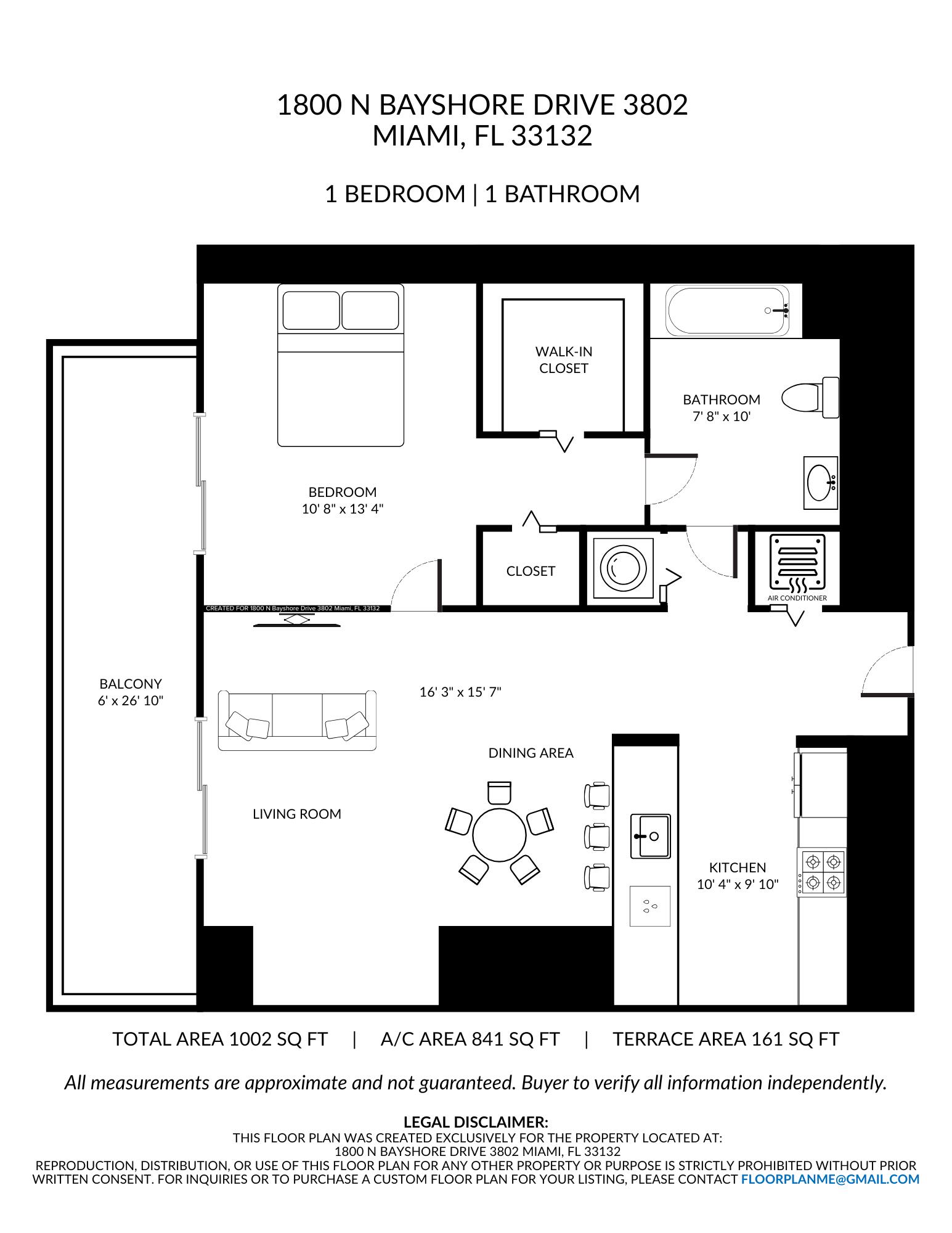1800 N Bayshore #3802, Miami FL 33132